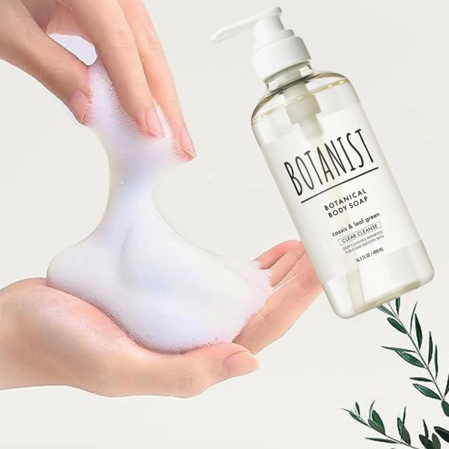 Hydrating Body Wash for Sensitive & Dry Skin Women & Men, Organic & Natural Cleanser Gel with Shea Butter & Coconut Oil from Japan, Sulfate, Paraben & Dye Free, Cassis& Leaf Green, 16.5 Fl Oz