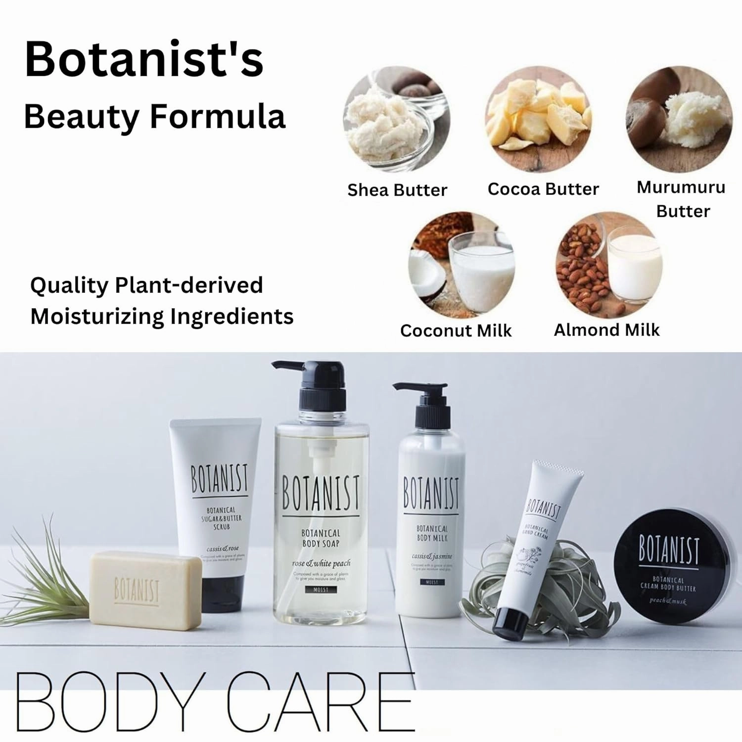 Hydrating Body Wash for Sensitive & Dry Skin Women & Men, Organic & Natural Cleanser Gel with Shea Butter & Coconut Oil from Japan, Sulfate, Paraben & Dye Free, Cassis& Leaf Green, 16.5 Fl Oz