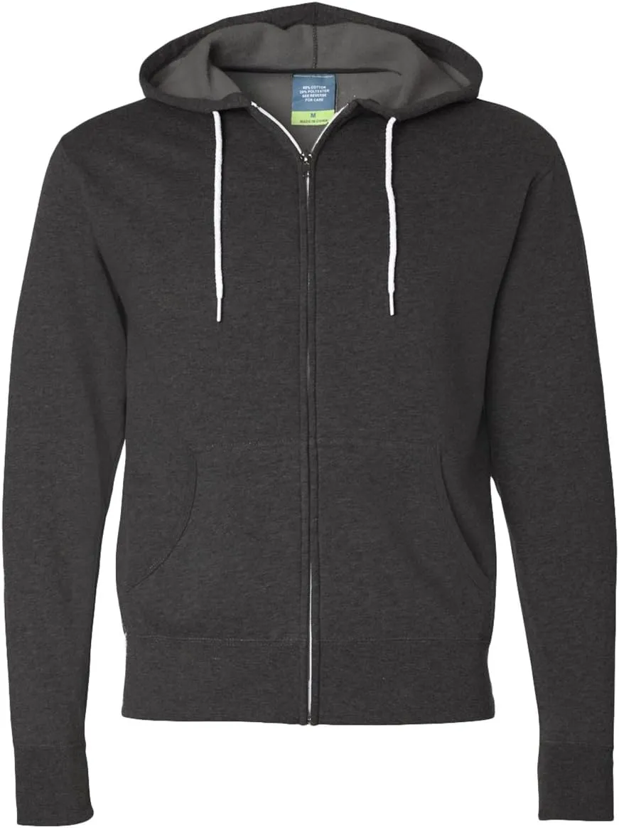 Independent Trading Co Unisex ZIP Hooded Sweatshirt Charcoal Heather 3XL