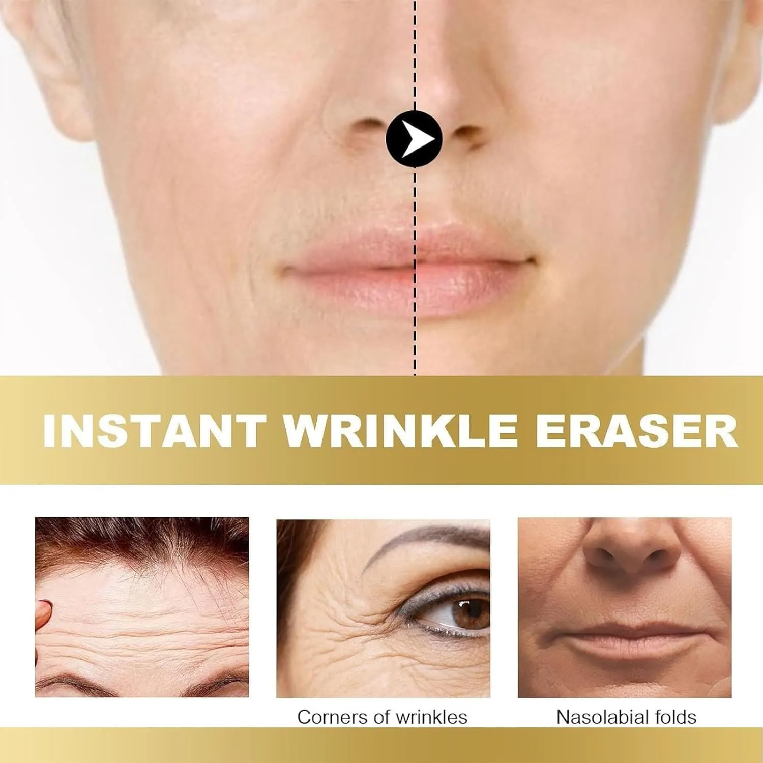 Instant Wrinkle Eraser Face Cream,Instant Wrinkle Remover Serum,Anti-Wrinkle Anti-Aging Eye Cream,For Face & Body And All Skin Types