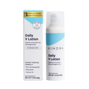 Kindra Daily V Moisturizer Lotion - FSA HSA Eligible Vaginal Cream For Vaginal Dryness And Discomfort - Hormone Free, Gyn Tested, pH-balanced, Doctor Recommended - 60 Applications