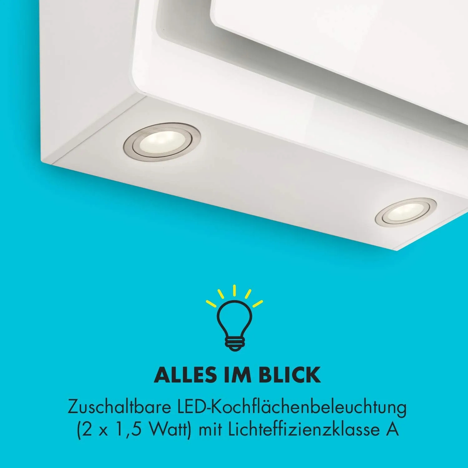 Klarstein Kitchen Extractor Hood, Wall with Filter, Aluminium Anti-Grease for Dishwasher, Air Flow 607m³/h, LEDs, Touch Controls
