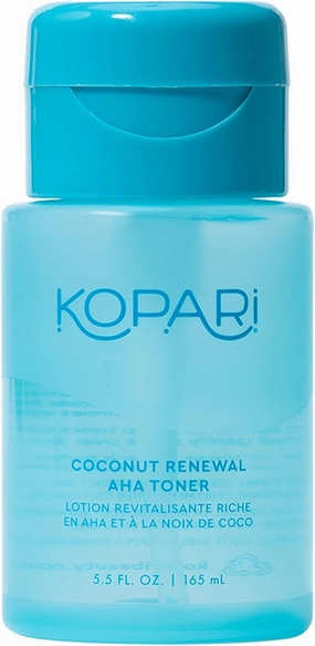 Kopari Coconut Renewal AHA Toner, Infused with 8.6% Triple-Powered AHA, Resurface Skin & Minimize Appearance of Pores, Hydrating Coconut Water, 5.5 oz
