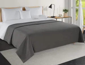 LANE LINEN 100% Cotton King Size Blanket - Cooling, Lightweight, Soft and Long-Lasting for Travel or Outdoor Relaxation, Also, Perfect for Guest Room or as a Camping Blanket - Charcoal