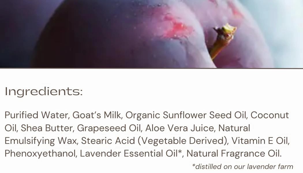 LAVENDER LANE Cashmere Plum Hand & Body Lotion, 9 oz - Made With Our Lavender Essential Oil, Goat's Milk, Moisturizing Shea Butter, Grown & Made in USA