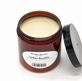 LaZar Soufflé Body Butter | Lemongrass & Cypress Body Mositurizer Light and Creamy Shea Butter Base for Dry Skin - 8oz