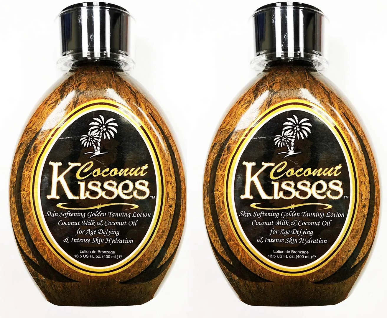 Lot of (2) Ed Hardy COCONUT KISSES Golden Tanning Lotion, 13.5 oz