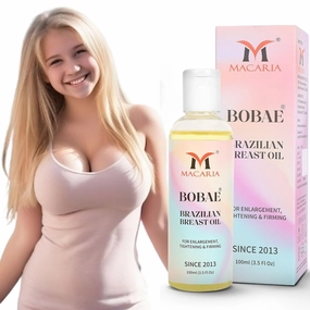 MACARIA Bobae Brazilian Breast Oil For Bigger Breast Bust Boobs Enlargement Tightening Shape & Size up Toning Oil Quick Growth Lifting & Firming Breast Enhancement Gel for Women