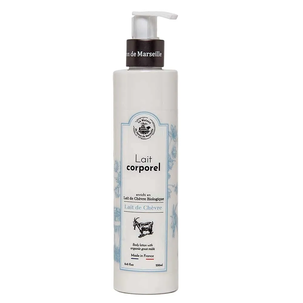 Maison du Savon - Goats Milk Body Lotion with Shea butter and Argan Oil - Body Moisturiser for Dry Skin - 8.45 Fl Oz