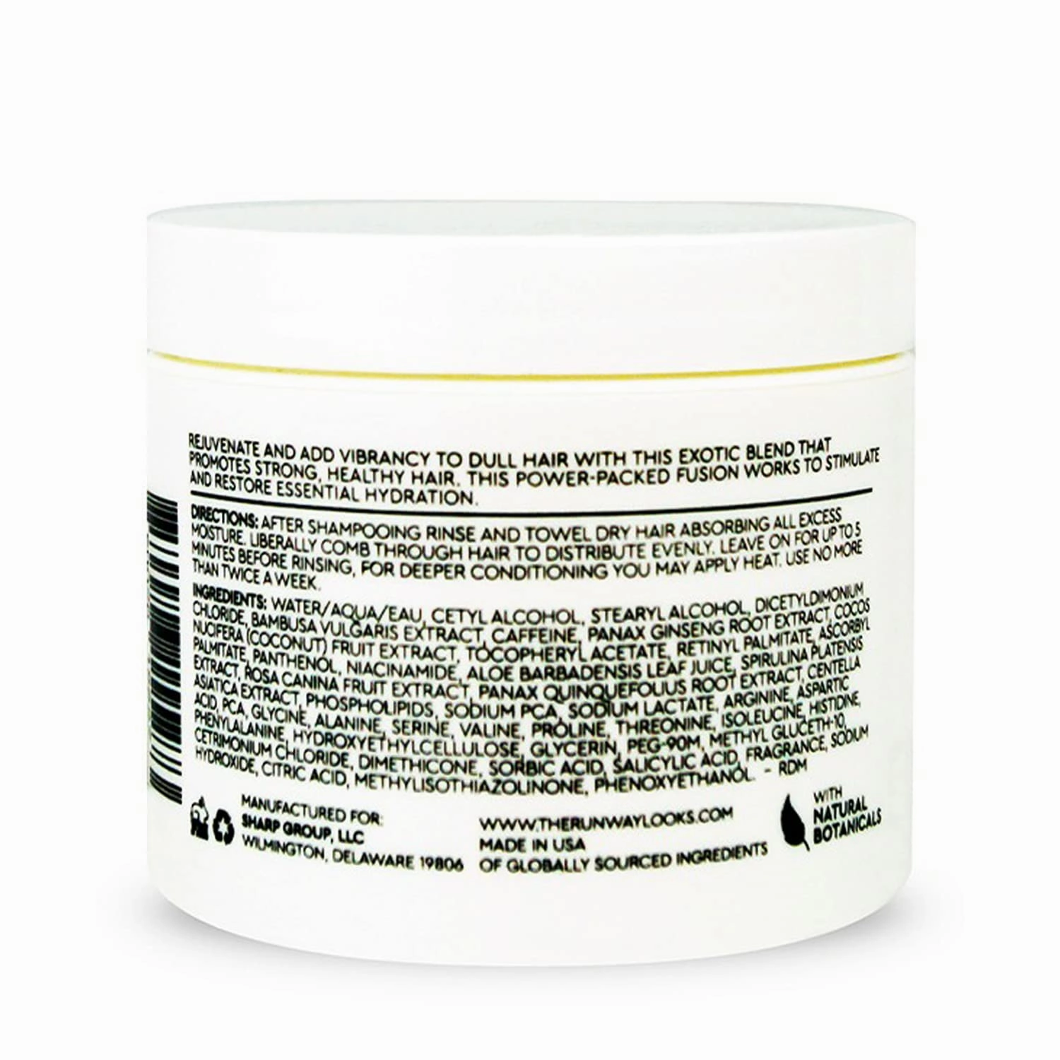 Mask Caffè Deep Conditioning Hair Mask, Revitalizing Formula With Coconut, Bamboo & Caffeine, Deeply Hydrates, Improves Hair Quality And Texture (4oz)