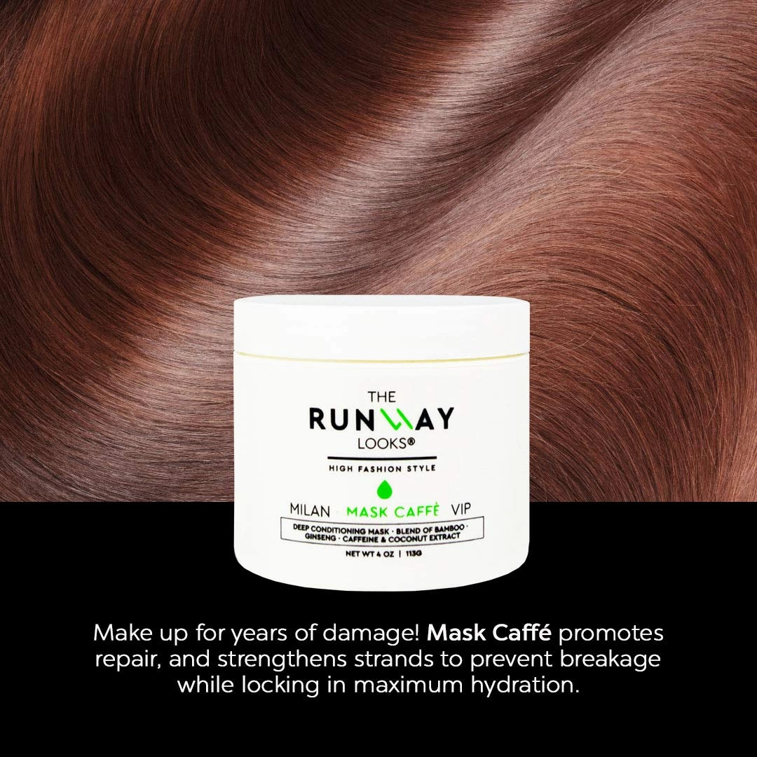 Mask Caffè Deep Conditioning Hair Mask, Revitalizing Formula With Coconut, Bamboo & Caffeine, Deeply Hydrates, Improves Hair Quality And Texture (4oz)