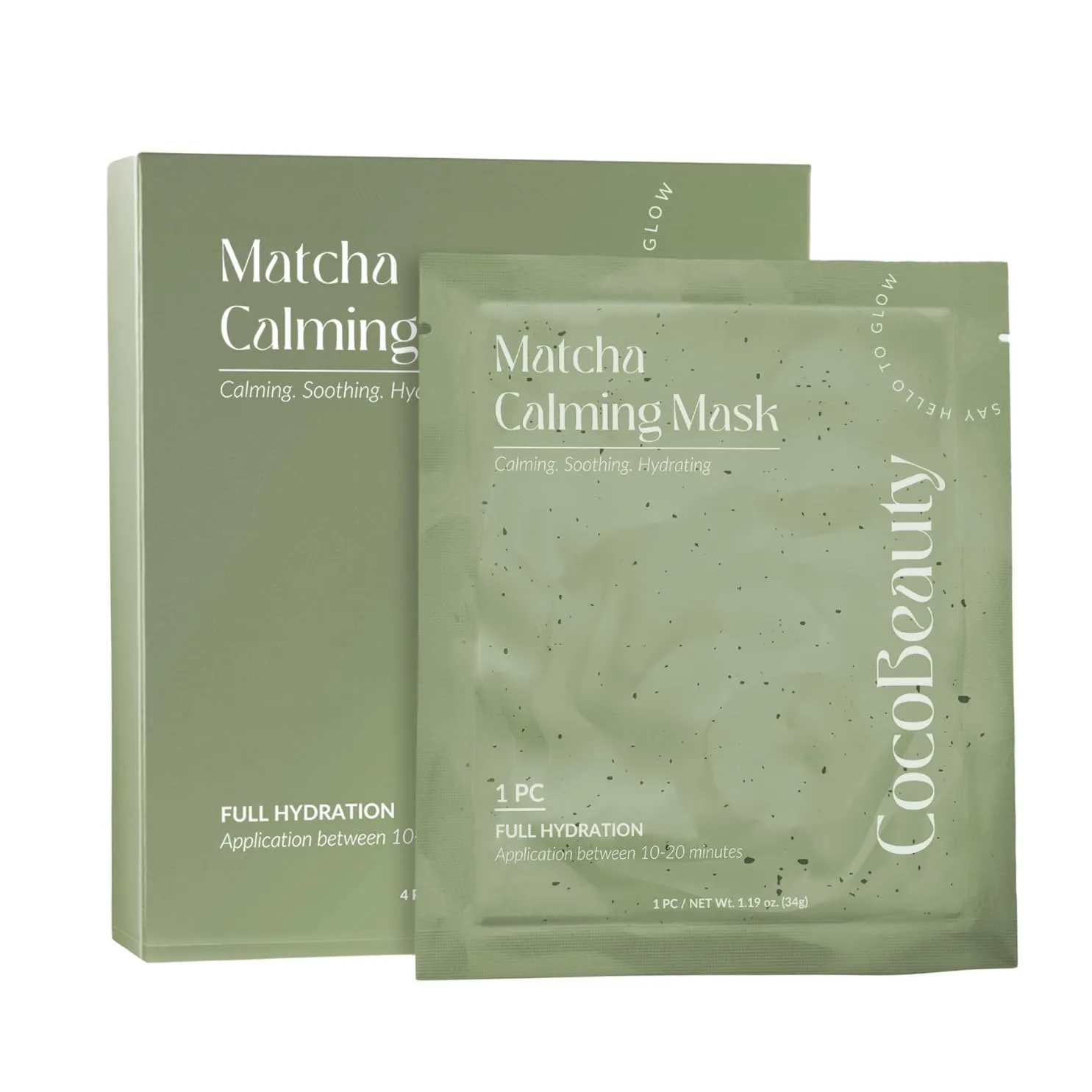 Matcha Mask – Calming Peel Off Mask for Face – Deep Cleansing & Hydrating Green Tea Facial Mask for Smooth, Radiant Skin (16 units)