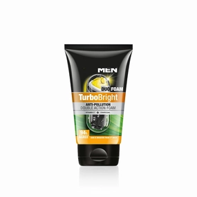 Men Face Wash, Brightening & Anti-Pollution, TurboBright Double Action, 100 g