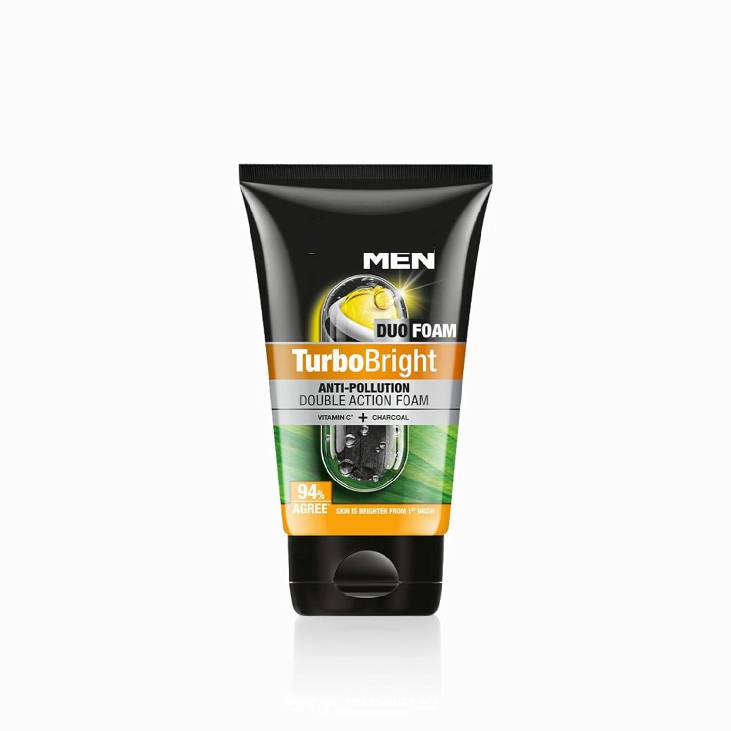 Men Face Wash, Brightening & Anti-Pollution, TurboBright Double Action, 100 g