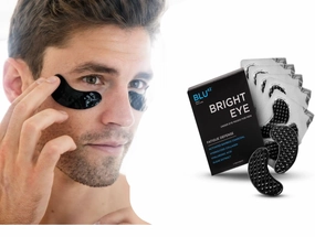 Men's Under Eye Patches – Activated Charcoal Anti-Aging Masks for Dark Circles, Puffiness & Fine Lines – 10-Minute Treatment