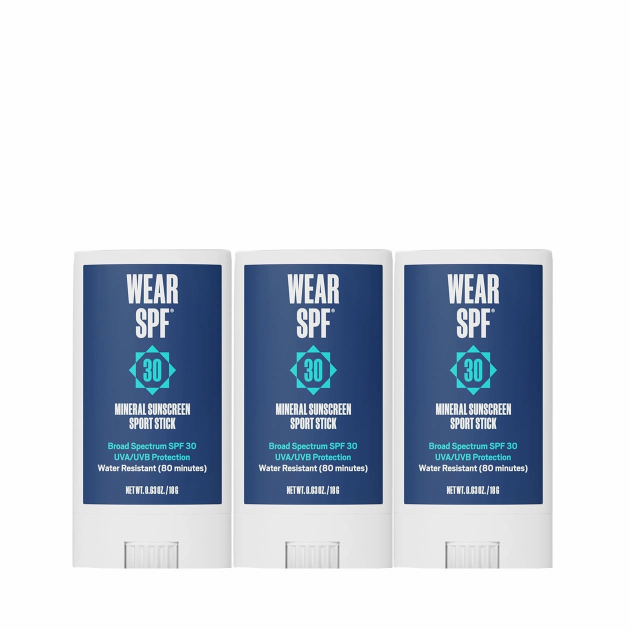 Mineral Sunscreen Sport Stick – Water-Resistant, Easy-Swipe SPF 30, 0.63 oz