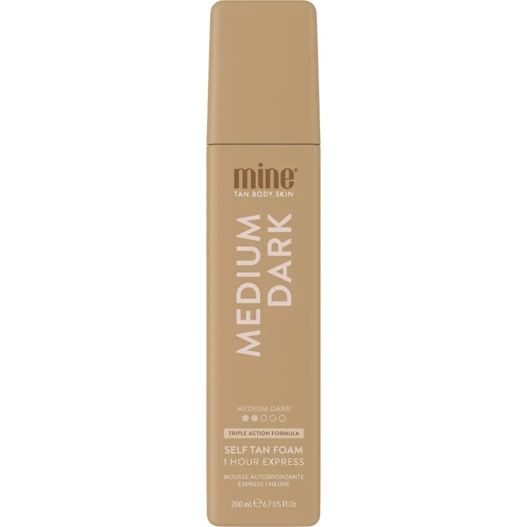 MineTan Dark Self Tanning Foams | Bronze Collection - Best Fake Tanner Mousse for a Deep Instant Bronzing Glow, 1 Hour Express, Face & Body, Ultra Hydrating Formula, Coconut Scented, 6.7 Fl Oz