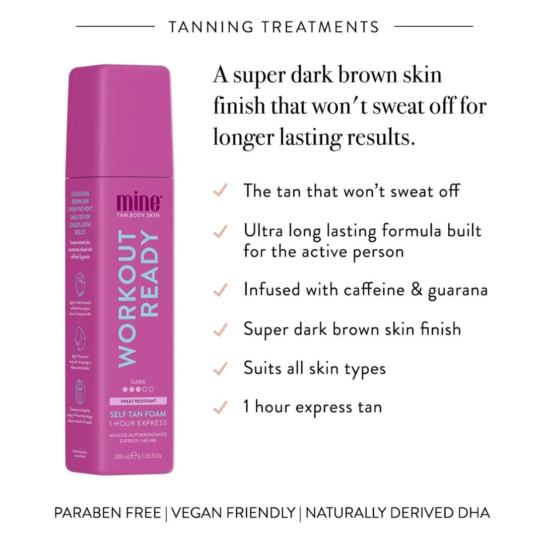 MineTan Dark Self Tanning Foams | Bronze Collection - Best Fake Tanner Mousse for a Deep Instant Bronzing Glow, 1 Hour Express, Face & Body, Ultra Hydrating Formula, Coconut Scented, 6.7 Fl Oz