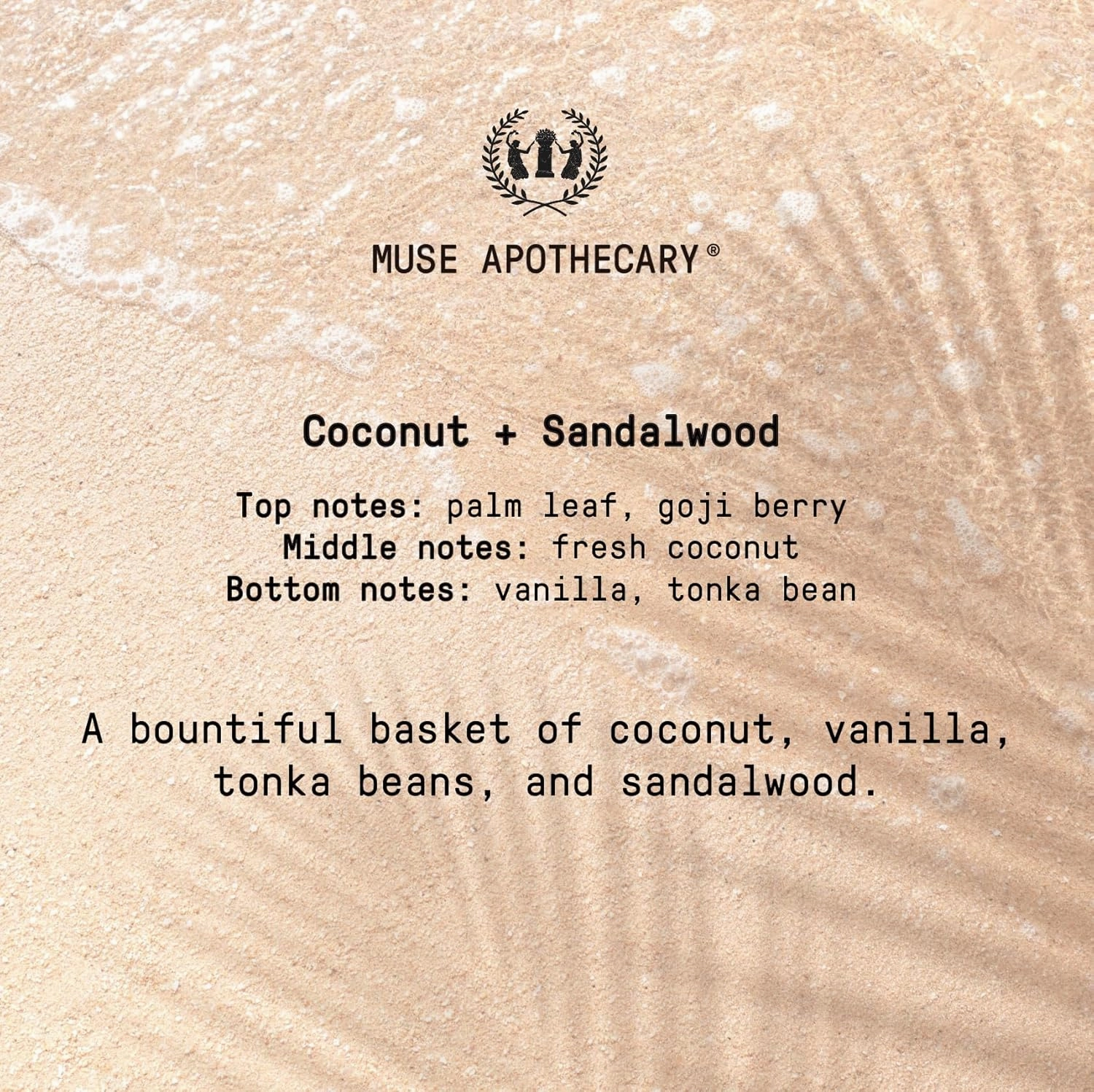 Muse Apothecary Body Ritual Hydrating - Coconut Sandalwood Body Wash for Women & Men - Essential Oil Infused Aromatherapy Body Wash - 32 Ounce, 2 Pack