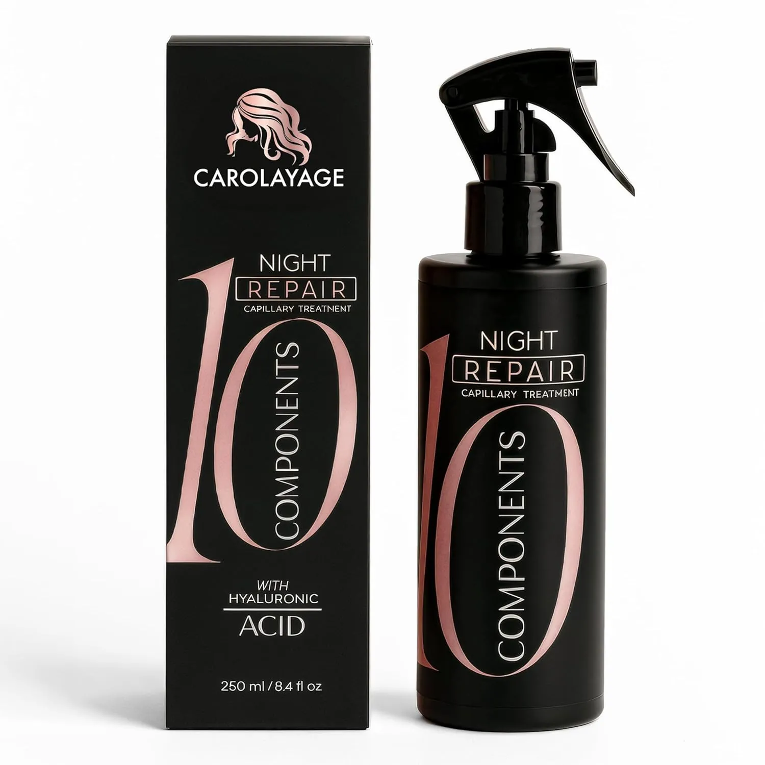 Night Repair Treatment for Hair | Hydrating Overnight Hair Mask with Hydrolyzed Keratin and Aloe Vera | Strengthens, Restores Shine, and Reduces Frizz | Leave-In, No Rinse Needed, 8.4 fl oz