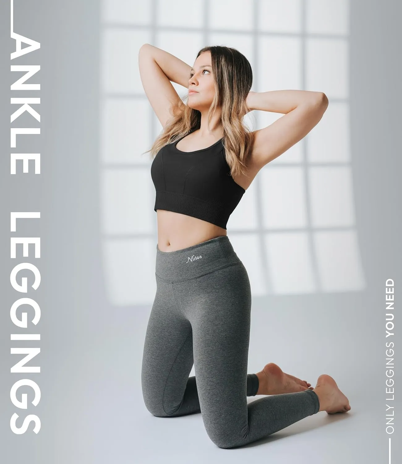 Nirlon Women's Leggings with Pockets High Waisted Workout Yoga Pants