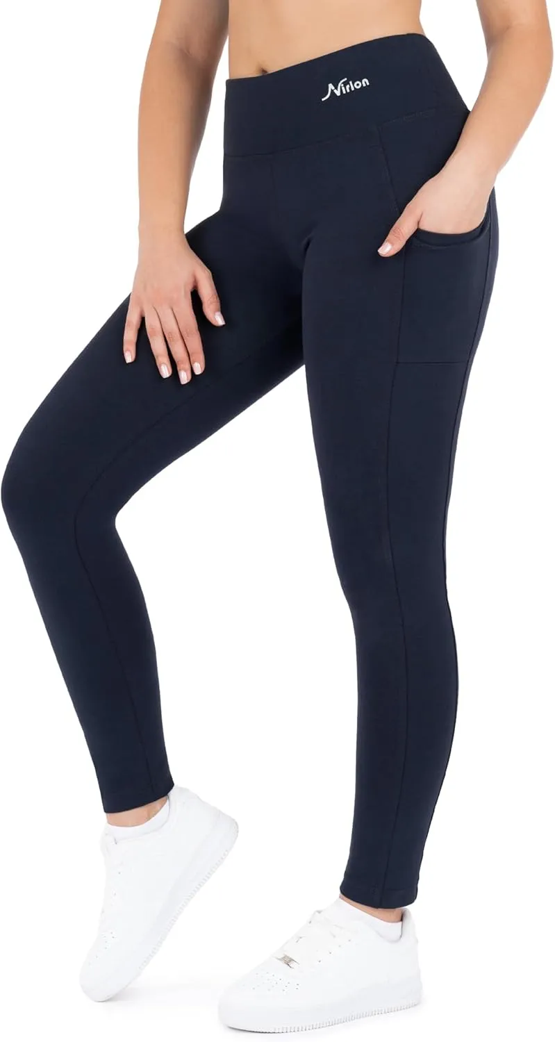 Nirlon Women's Leggings with Pockets High Waisted Workout Yoga Pants