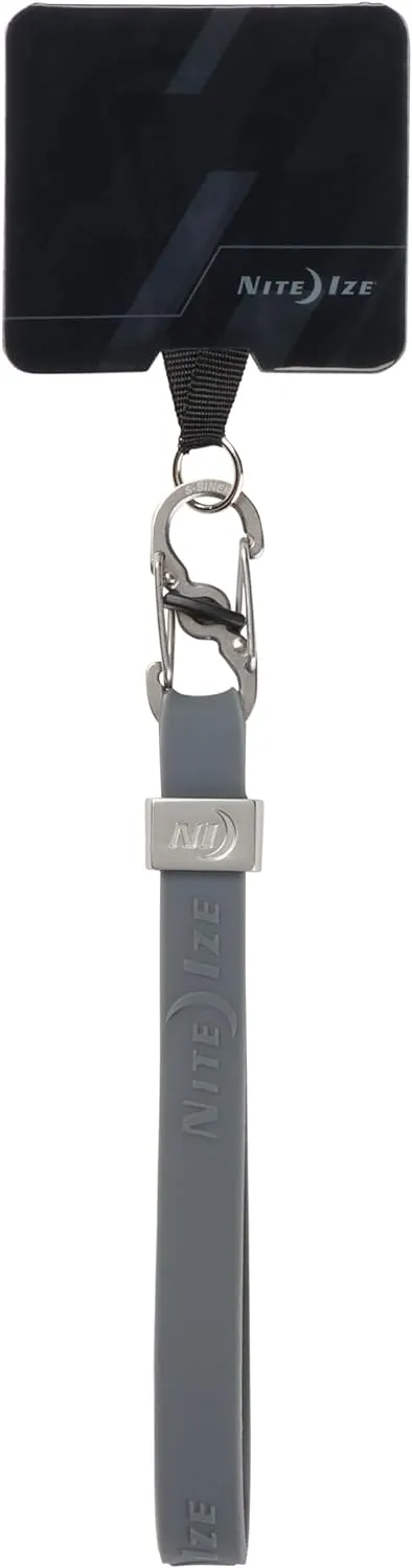 Nite IZE Hitch Phone Anchor & Stretch Strap - Phone Anchor & Adjustable Strap for Drop Protection & Convenience - Cell Phone Lanyard - Charcoal