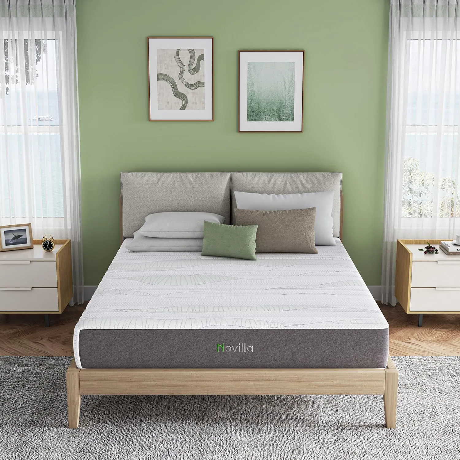 Novilla Twin Mattress 10 Inch, Twin Size Mattresses for Kids Memory Foam Mattress with Cooling Gel Infused Cover & Pressure-Relieving Foam for Edge Support & Comfort Sleep