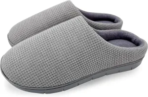 ofoot Comfortable and Supportive Women's Home Slippers with Memory Foam,Terry Cloth Lining Non-Slip TPR Outsole