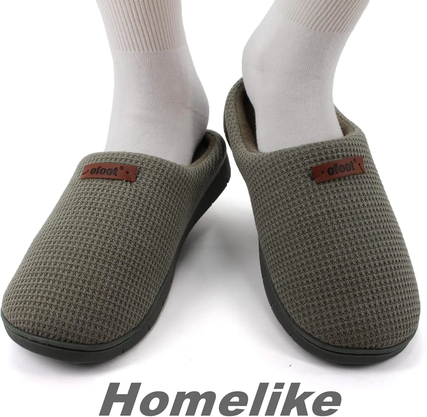 ofoot Comfortable and Supportive Women's Home Slippers with Memory Foam,Terry Cloth Lining Non-Slip TPR Outsole