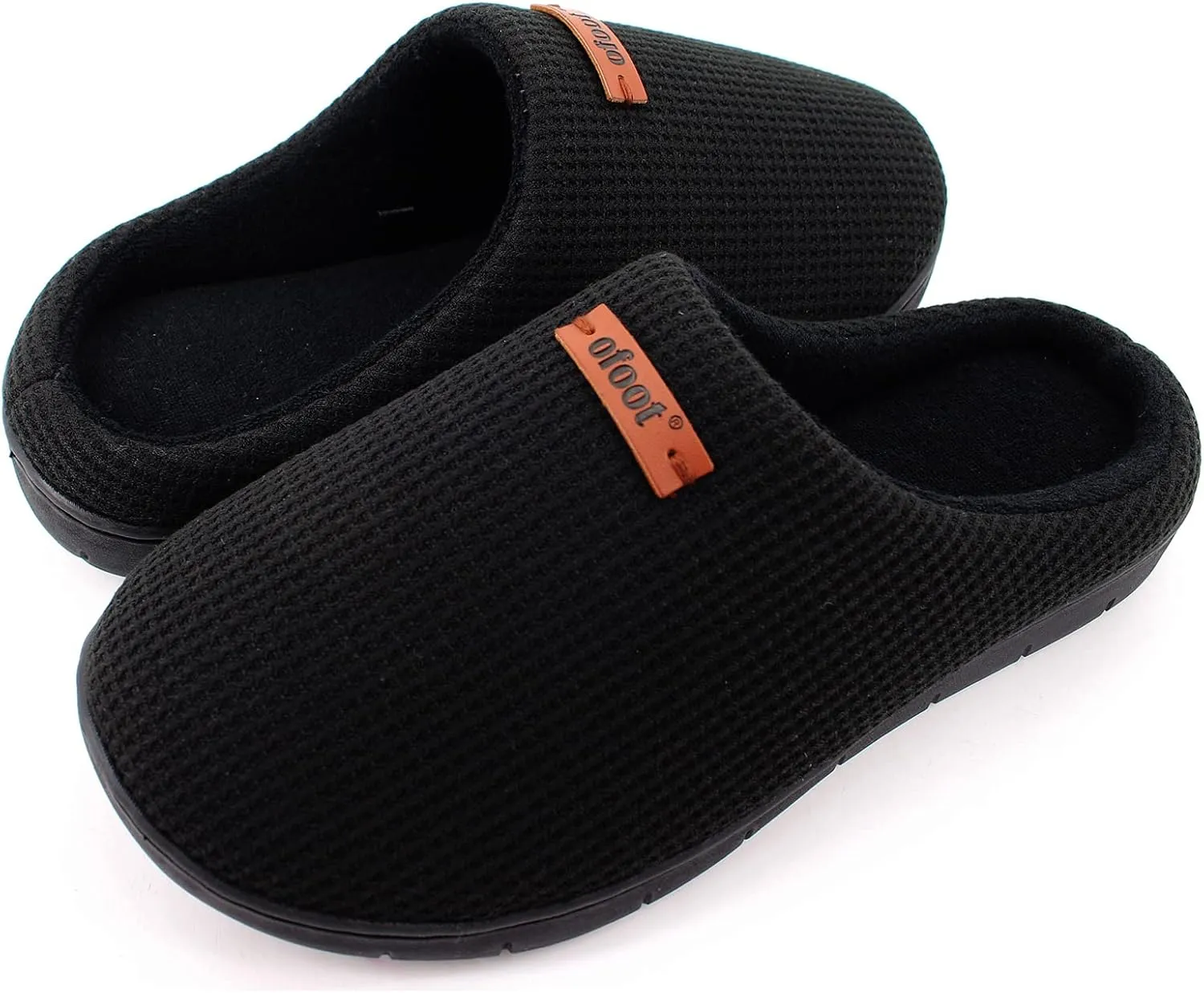 ofoot Comfortable and Supportive Women's Home Slippers with Memory Foam,Terry Cloth Lining Non-Slip TPR Outsole