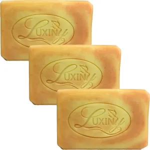 Orange Patchouli Handmade Soap Bar for Bath and Body is Palm Oil Free, Moisturizing Natural Vegan Castile Soap with Essential Oil for All Skin Types Including Sensitive Skin (3 Pack)