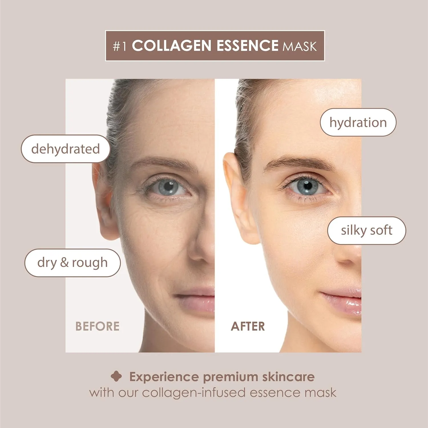 Original Derma Beauty Collagen Face Masks 36 PK Vegan Ultra Moisturizing Face Masks Skincare Sheet Masks Set for Beauty & Personal Care Korean Face Mask (Charcoal)