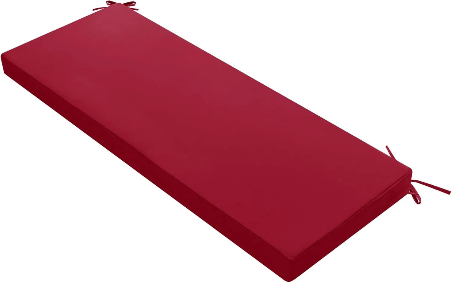 Outdoor Bench Cushion: Waterproof and Fade Resistant Patio Furniture Cushions - Non-Slip Bench Pad Cushion with Removable Cover for Garden Swing Porch Sofa Settee, 48 x 18 x 3 Inch, Burgundy