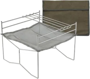 Outdoor Campfire Stand, Camping Charcoal Stove,Portable Stainless Steel Stoves,High and Low Two-Speed Adjustable,for Camping Heating and Cooking (Size : Large)