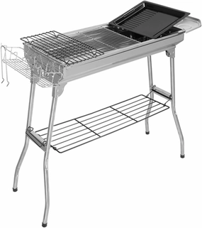 Outdoor portable barbecue grill Large stainless steel grill Outdoor charcoal grill Home barbecue grill