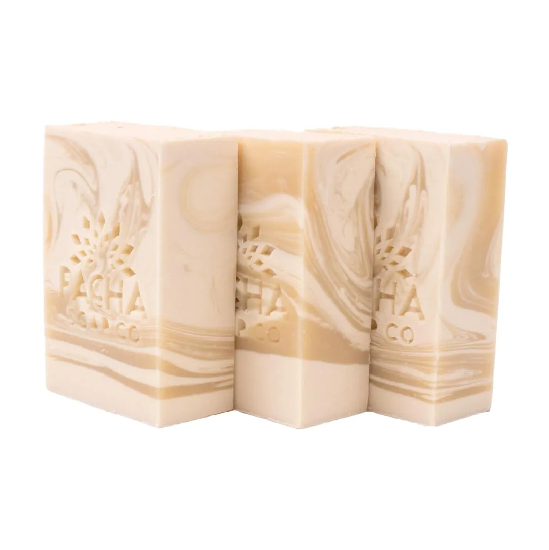 Pacha Coconut Lemon Bar Soap 3 Pack | Premium, Handcrafted, Hydrating | Natural Face Wash, Hand Cleanser, Body Wash | Soothing Essential Oils, 4 oz
