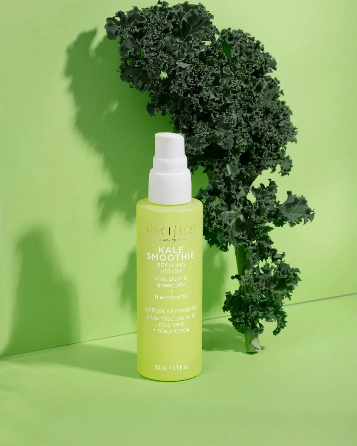 Pacifica Face Moisturizer - Kale Smoothie Face Lotion w/Niacinamide, Copper, Super Foods & Plant Extract - Reduces Pore Size & Redness, Improves Skin Texture Vegan & Cruelty-Free Dermatologist Tested