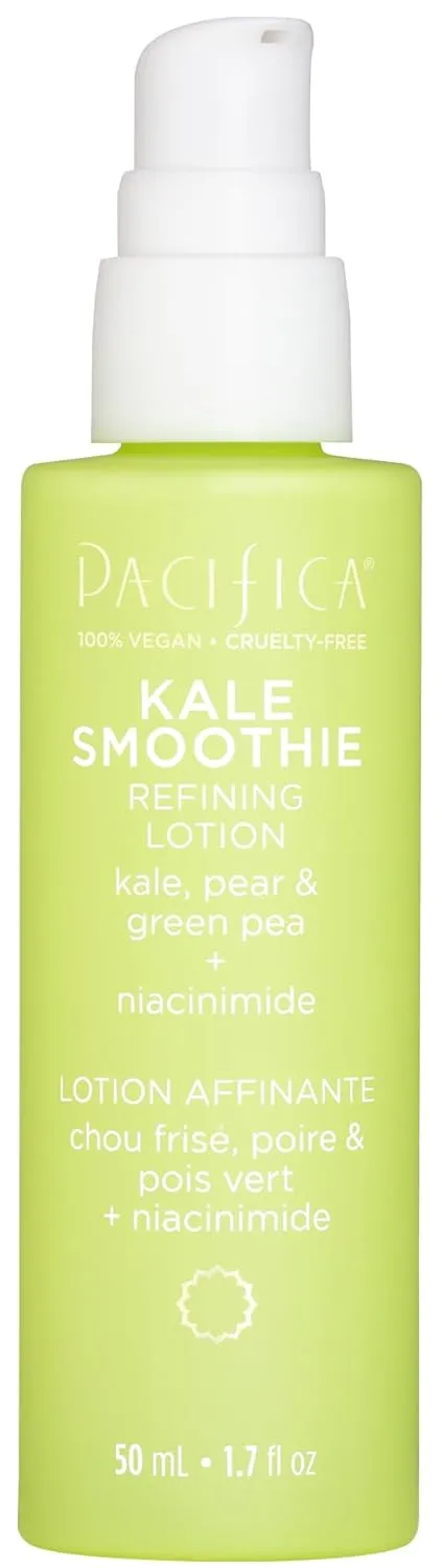 Pacifica Face Moisturizer - Kale Smoothie Face Lotion w/Niacinamide, Copper, Super Foods & Plant Extract - Reduces Pore Size & Redness, Improves Skin Texture Vegan & Cruelty-Free Dermatologist Tested