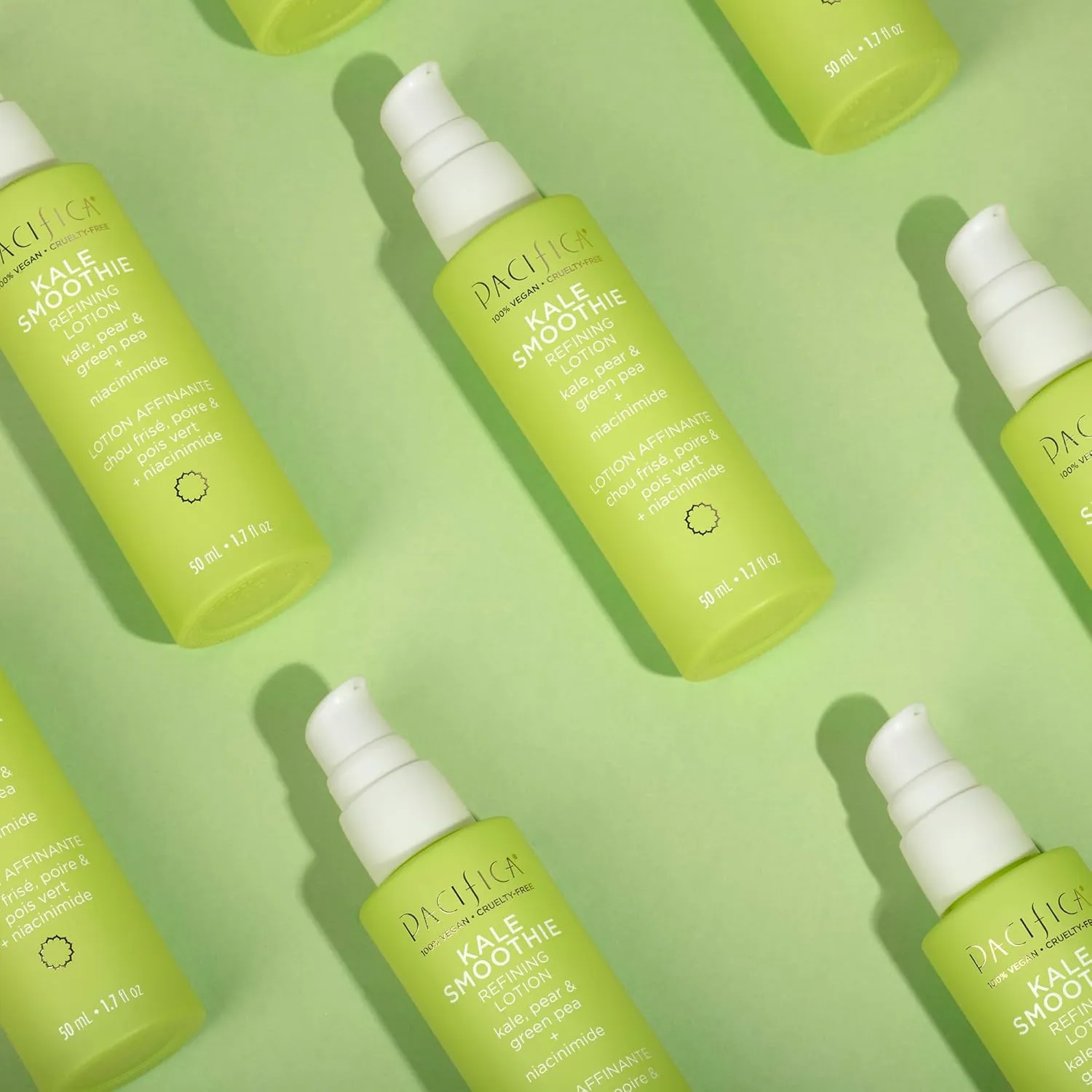 Pacifica Face Moisturizer - Kale Smoothie Face Lotion w/Niacinamide, Copper, Super Foods & Plant Extract - Reduces Pore Size & Redness, Improves Skin Texture Vegan & Cruelty-Free Dermatologist Tested