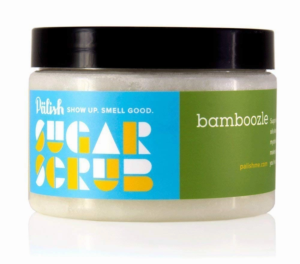Palish Ultra Hydrating and Exfoliating Sugar Scrub | Natural | Paraben Free, Vegan, Cruelty Free | 12 Oz | Bamboozle
