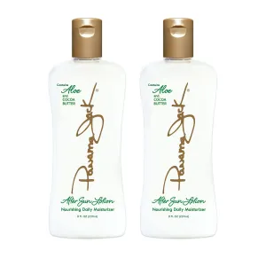 Panama Jack Aloe Moisturizer Lotion - After Sun Daily Skincare, Contains Aloe, Cocoa Butter, Olive Oils with Vitamin E, 8 FL OZ (Pack of 2)