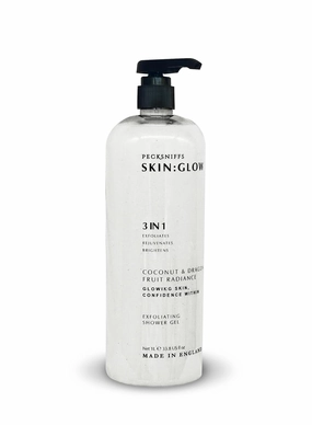 Pecksniff's Coconut & Dragon Fruit Radiance Exfoliating Shower Gel | 1000 ml / 33.80 Fl Oz