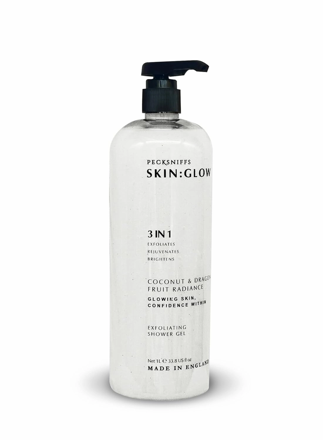 Pecksniff's Coconut & Dragon Fruit Radiance Exfoliating Shower Gel | 1000 ml / 33.80 Fl Oz