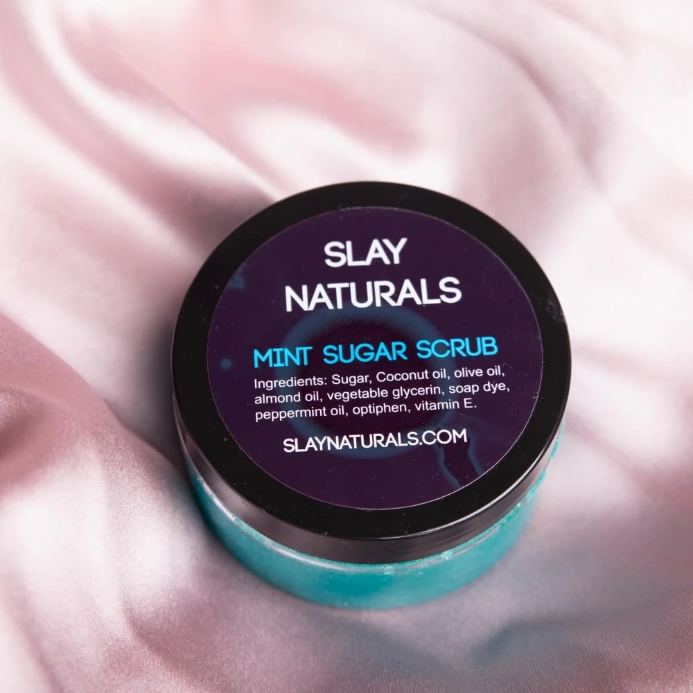 Peppermint Sugar Scrub| Exfoliating, Hydrating & Moisturizing | Made With Real Sugar (Peppermint, 8 oz)