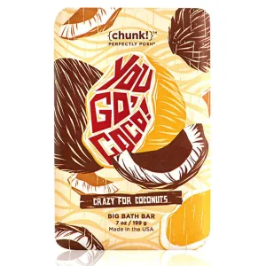 Perfectly Posh - You Go Coco Big Bath Bar - Nourishing Soap with Coconut & Tropical Fragrance - for Moisturizing Bath Time - 7oz