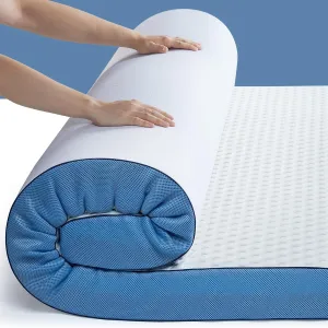 PERLECARE 3 Inch Firm Mattress Topper Full Size, Cooling Gel-Infused & Bamboo Charcoal Memory Foam Bed Topper for Pain Relief, High-Density Mattress Pad with Removable Cover, CertiPUR-US Certified