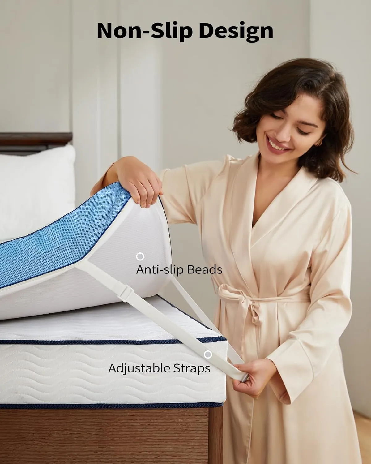 PERLECARE 3 Inch Firm Mattress Topper Twin XL Size, Cooling Gel-Infused & Bamboo Charcoal Memory Foam Bed Topper for Pain Relief, High-Density Mattress Pad with Removable Cover, CertiPUR-US Certified