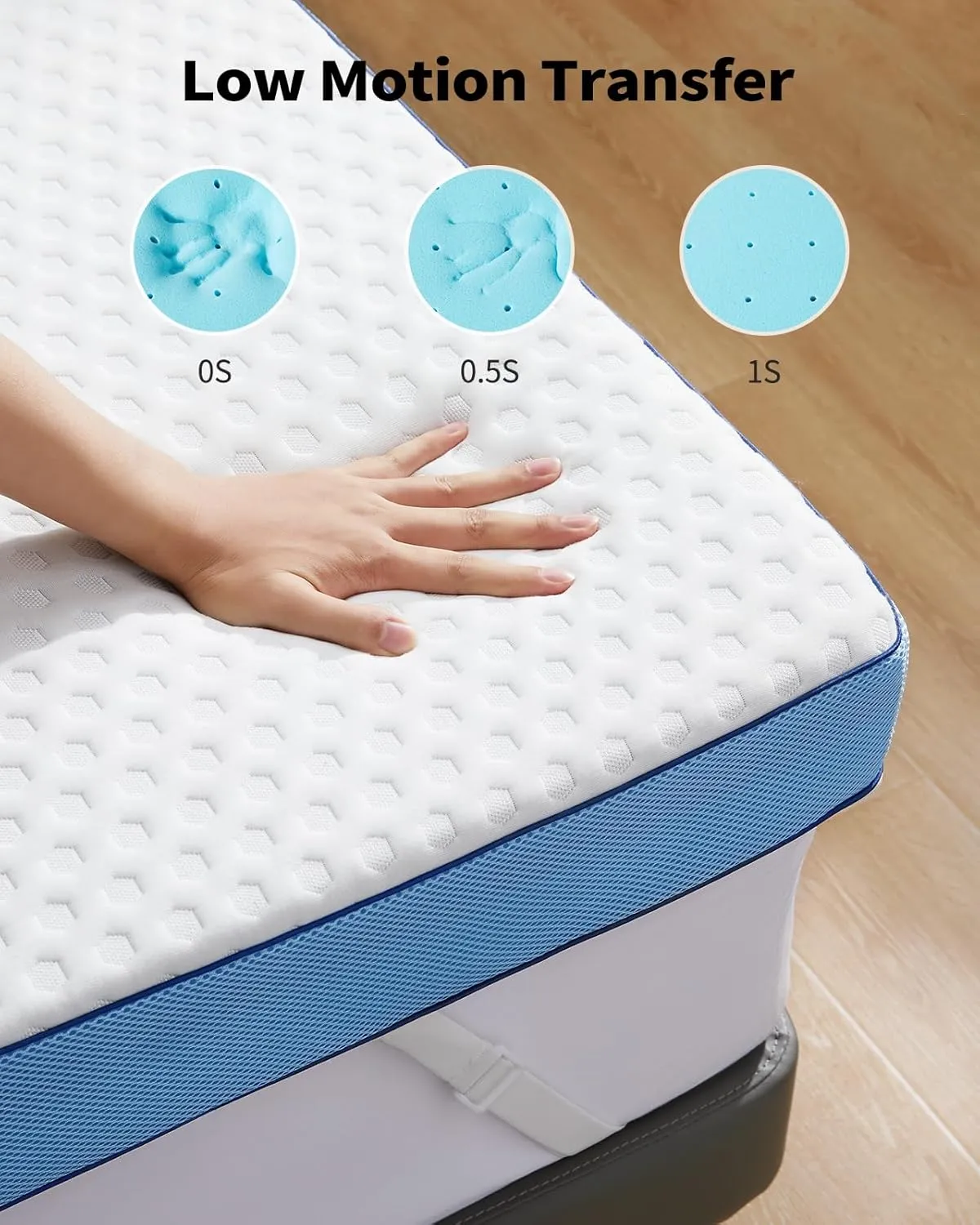PERLECARE 3 Inch Firm Mattress Topper Twin XL Size, Cooling Gel-Infused & Bamboo Charcoal Memory Foam Bed Topper for Pain Relief, High-Density Mattress Pad with Removable Cover, CertiPUR-US Certified
