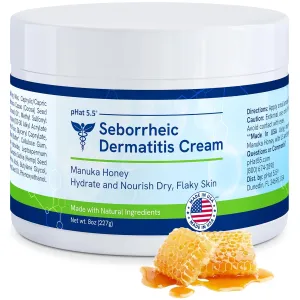 pHat 5.5 Seborrheic dermatitis Moisturizing Cream & Face Lotion for Women - Soothing Redness for Face & Body Cream - Hydrating for Dry Skin & Anti Itch Lotion (8oz)